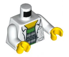 Torso Lab Coat with Pockets over Bright Green Shirt Pattern (Doc Ock) / White Arms / Yellow Hands