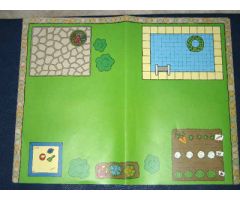 Plastic Playmat, Greenery with Swimming Pool from Sets 3620 / 9130, Duplo