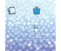 Clikits Paper, Insert 10 x 10 for Frame clikits069, List with Blue Background Image