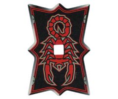 Plastic Shield (Undetermined Material Type) for Large Figures with Knights Kingdom Vladek Scorpion Pattern