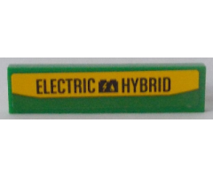 Tile 1 x 4 with 'ELECTRIC HYBRID' Pattern (Sticker) - Set 60154