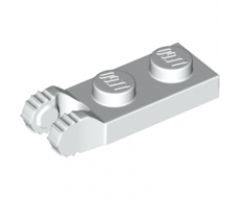 Hinge Plate 1 x 2 Locking with 2 Fingers on End and 7 Teeth without Bottom Groove