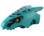 Dragon Head (Avatar Ikran) Jaw Upper with Black Stripes and Bright Light Orange Eyes Pattern