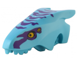 Dragon Head (Avatar Ikran) Jaw Upper with Dark Purple Stripes and Bright Light Orange Eyes Pattern