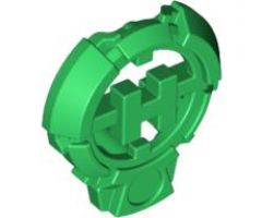 Hero Factory Chest Badge with 'H' and Flat Bottom