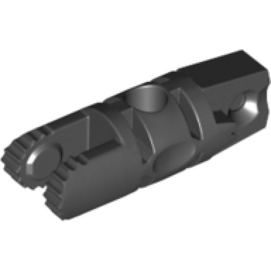 Hinge Cylinder 1 x 3 Locking with 1 Finger and 2 Fingers on Ends, 7 Teeth, with Hole