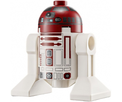 Astromech Droid, R4-P17 - Silver Band Around Dome, Dark Bluish Gray Rectangles