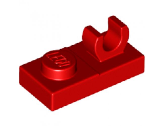 Plate, Modified 1 x 2 with Open O Clip on Top