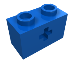 Technic, Brick 1 x 2 with Axle Hole (+ Shape) and Inside Side Supports
