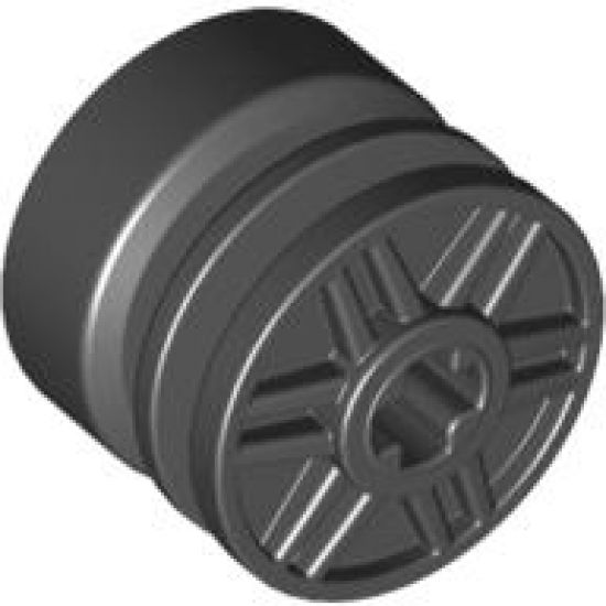 Wheel 18mm D. x 14mm with Axle Hole, Fake Bolts and Shallow Spokes