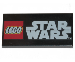 Tile 2 x 4 with LEGO Star Wars Logo Pattern