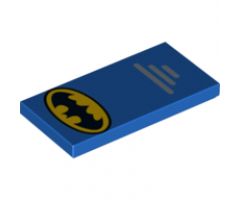 Tile 2 x 4 with Batman Logo Small Pattern