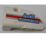Technic, Panel Fairing # 1 Small Smooth Short, Side A with Blue, Red and White Stripes and 'A&P TRUCKING' Pattern (Sticker) - Set 8071