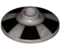 Dish 2 x 2 Inverted (Radar) with Black Trapezoids Hubcap Pattern