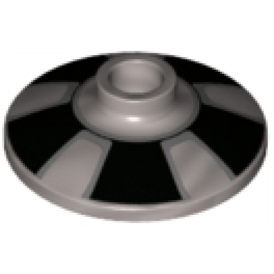 Dish 2 x 2 Inverted (Radar) with Black Trapezoids Hubcap Pattern