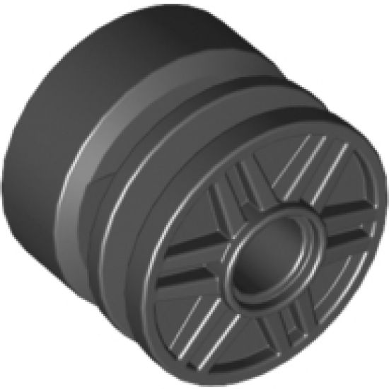 Wheel 18mm D. x 14mm with Pin Hole, Fake Bolts and Shallow Spokes