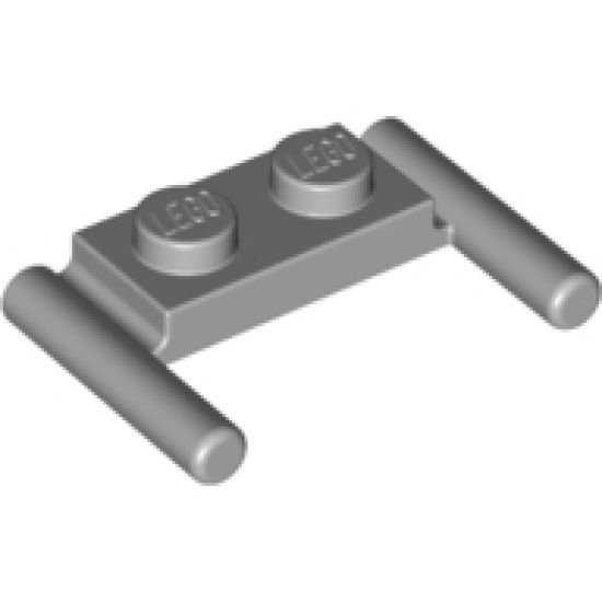 Plate, Modified 1 x 2 with Bar Handles - Flat Ends, Low Attachment