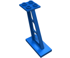 Support 2 x 4 x 5 Stanchion Inclined, 5mm Wide Posts