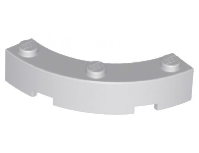 Brick, Round Corner 4 x 4 Macaroni Wide with 3 Studs