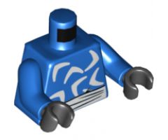 Torso with White Sash and Boomerangs Pattern / Blue Arms / Black Hands