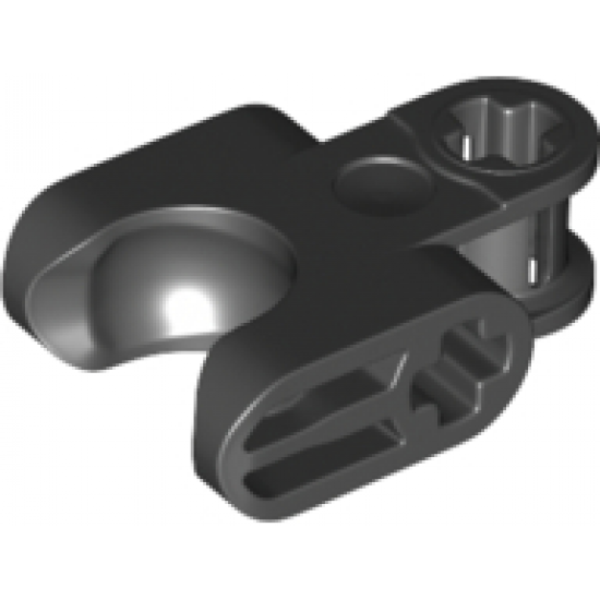Technic, Axle Connector 2 x 3 with Ball Joint Socket - Closed Sides, Straight Forks with Closed Axle Holes