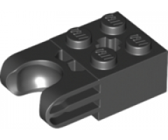 Technic, Brick Modified 2 x 2 with Ball Socket and Axle Hole - Straight Forks with Round Ends and Closed Sides