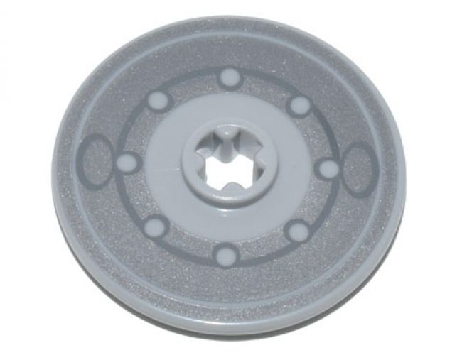 Technic, Disk 3 x 3 with Disc Brake Silver Rotor Pattern