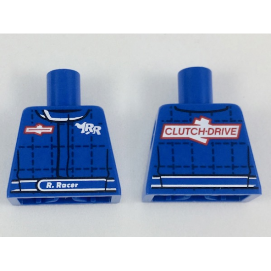 Torso Racing Jacket with 'RR' and 'Clutch Drive' Logos Pattern