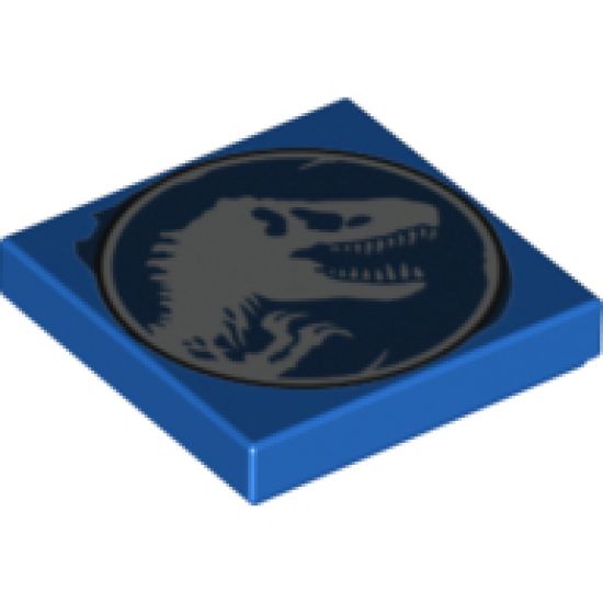 Tile 2 x 2 with Jurassic World Logo Pattern 2