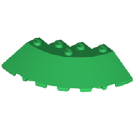 Brick, Round Corner 6 x 6 with Slope 33 Edge, Facet Cutout