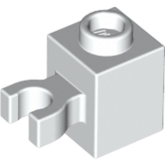 Brick, Modified 1 x 1 with Open O Clip (Vertical Grip) - Hollow Stud