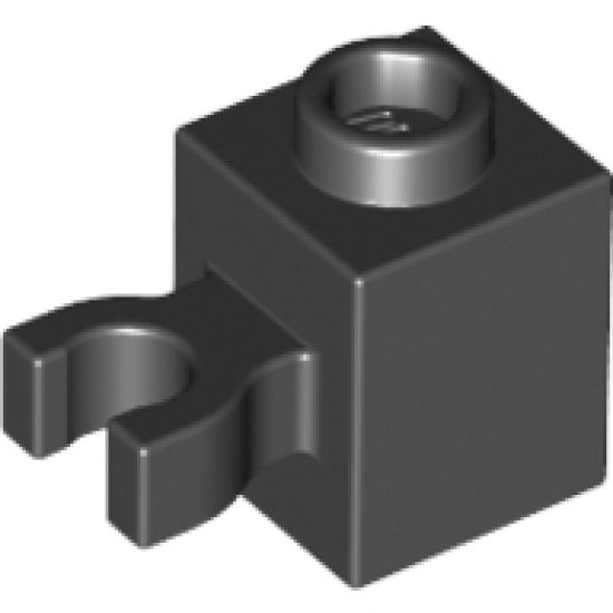 Brick, Modified 1 x 1 with Open O Clip (Vertical Grip) - Hollow Stud