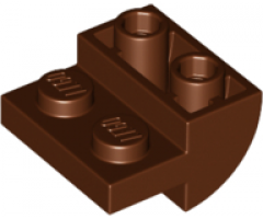 Slope, Curved 2 x 2 x 1 Inverted with 2 Recessed Studs