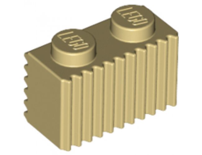 Brick, Modified 1 x 2 with Flutes / Fluted