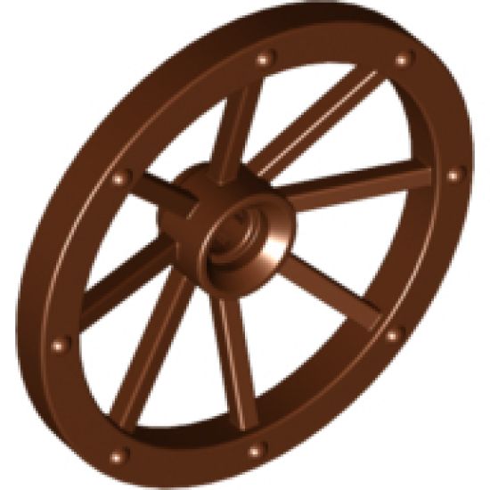 Wheel Wagon Large 33mm D., Hole Notched for Wheels Holder Pin