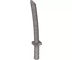Minifigure, Weapon Sword, Shamshir/Katana (Square Guard) with Capped Pommel and Holes in Crossguard and Blade