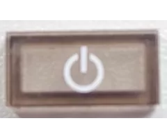Tile 1 x 2 with Power Button on Transparent Background Pattern (Sticker) - Set 60052