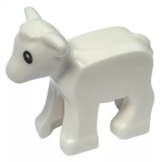 Lamb with Black Eyes and White Pupils Pattern