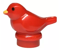 Animal, Air Bird Small with Black Eyes and Bright Light Orange Beak Pattern