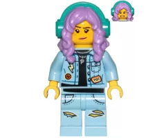 Parker L. Jackson - Denim Jacket with Headphones (Crooked Smile / Angry)