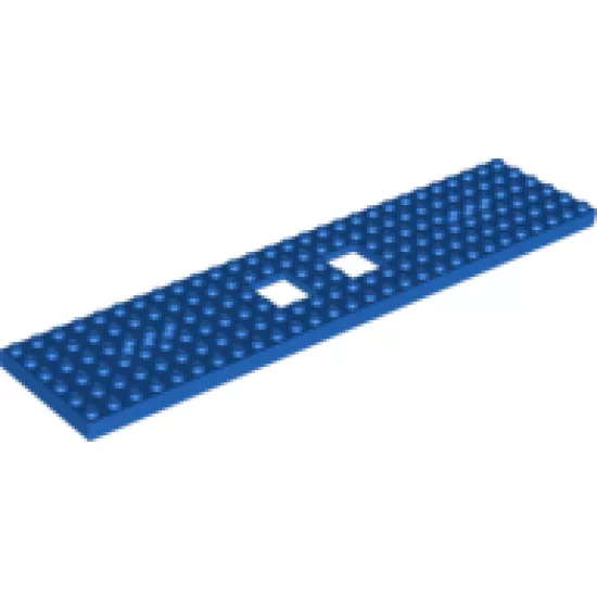 Train Base 6 x 28 with 2 Square Cutouts and 3 Round Holes Each End