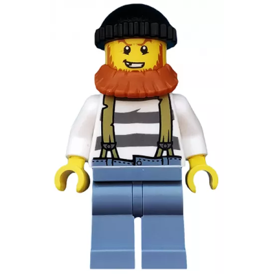 Swamp Police - Crook Male with Black Knit Cap and Dark Orange Beard