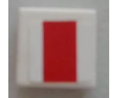 Tile 1 x 1 with SW Red Rectangle Pattern (Sticker) - Set 9493
