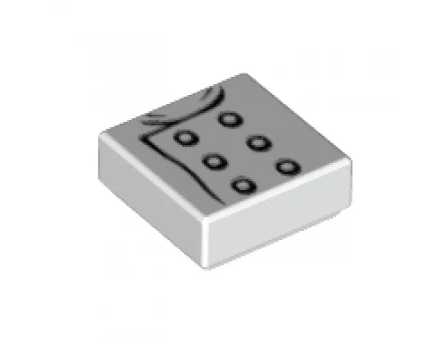 Tile 1 x 1 with Chef Jacket Pattern