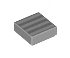 Tile 1 x 1 with 4 White Stripes Pattern