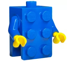 Torso, 2 x 3 Brick Costume / Blue Arms / Yellow Hands
