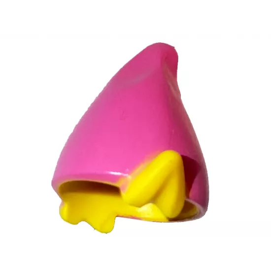 Minifigure, Headgear Hat, Elf with Pointed Ears with Dark Pink Top Pattern (BAM)
