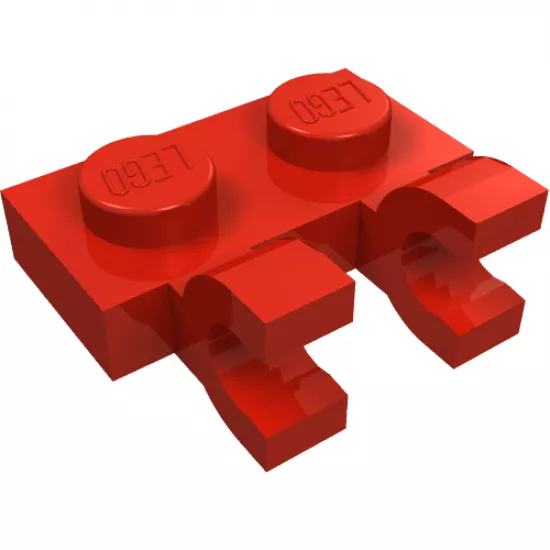 Plate, Modified 1 x 2 with 2 U Clips (Horizontal Grip)