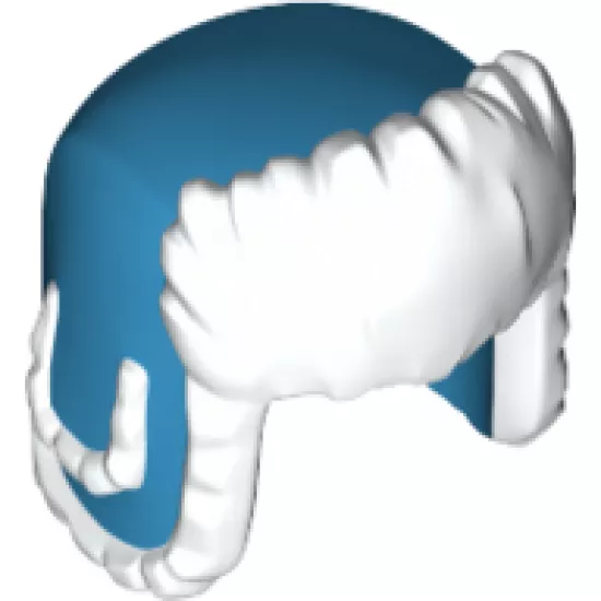 Minifigure, Headgear Ushanka Hat with Dark Azure Pattern