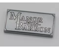 Tile 2 x 4 with 'Manor von Barron' Pattern